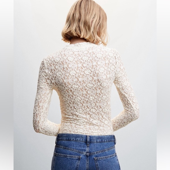 Mango Woman Lace Top - Picture 2 of 4